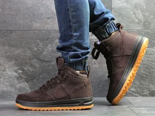 Nike Air Force 1 Lunar Duckboot Brown с мехом foto 1