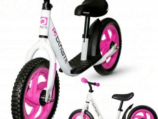 Bicicleta fara pedale (alb/roz.)