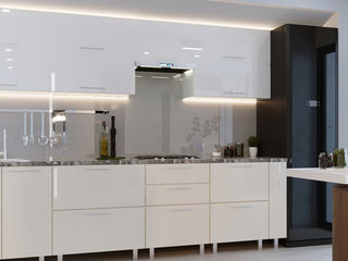 Bucătărie modulară Quadro 3.0m cu fațadă MDF (High Gloss)- livrare rapida - garantie - credit