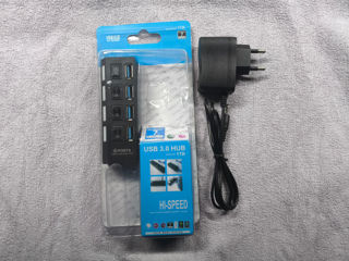 Продам 4-х портовый USB Hub с выключателями и 3-х портовый USB Hub с LAN портом foto 1