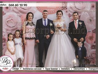 Fotopanou, fotostand, foto banner, panou foto, brandwall pentru nunta, cumetrie, zile de nastere foto 6