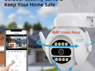 4MP ICSEE CAMERA IP Exterior cu microfon, dinamic, alarmă, urmărire om foto 3