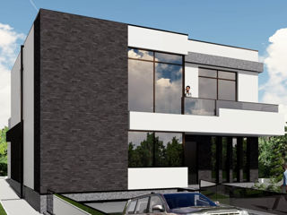 Casă de locuit individuală cu 3 niveluri / stil modern / S+P+E / proiecte / arhitect / construcții foto 2