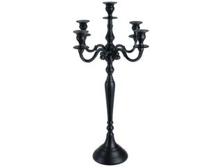 Candelabru De Metalic Pentru 5 Lumanari 63Сm, Negru foto 1