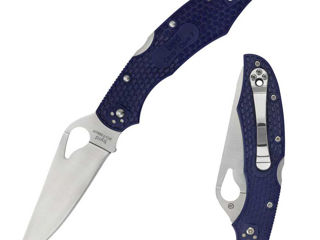 Spyderco Byrd Cara Cara 2 folding knife blue handle new condition foto 1