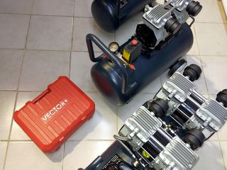 Безмасляный компрессор vector+ compresor de aer (600w) 24l foto 6