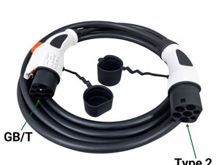 Cablu (cu fișe) pentru încărcător duosida type 2 - gb/t, 22 kw, 32a, 380v (trifazat)