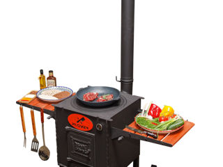 Мангал с печью под казан на 12л гриль BBQ grill gratar steik фото 8