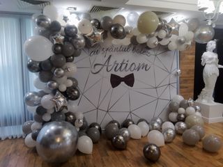 La cumătrii decor cu baloane крестины оформление воздушными шарами foto 9
