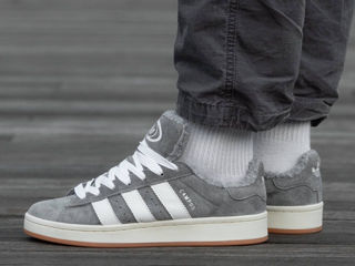 Adidas Campus Grey Unisex cu blana/с мехом foto 7