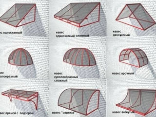 Навесы с поликарбоната на заказ/Copertine cu policarbonat la comanda foto 2