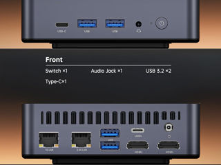 NiPoGi AM21 Mini PC АMD Ryzen 9 6900HX(8C/16T, up to 4.9GHz), Mini Computer 16GB DDR5 512GB M.2 NVMe фото 3