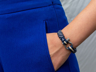 Морской браслет бежево-синего цвета для мужчин и женщин —  5040 фото 7