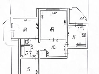 Apartament cu 3 camere, 69 m², Centru, Cimișlia foto 2