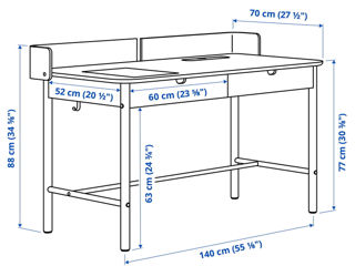 Set de mobilă pentru oficiu IKEA (Stejar/Bej/Alb) foto 4