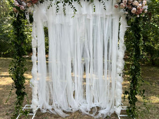 Декор свадьбы под ключ, арка из цветов, декор столов и прочее foto 12