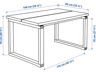 Set masă cu 4 scaune Ikea foto 5