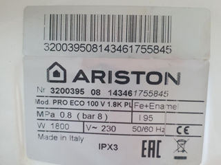 Продам бойлер Ariston на 100л. foto 2