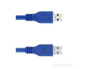 ID-114, USB 3.0 A type Male to Male - 60 см / 1 Meter / 1,5 Meter foto 3
