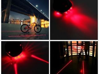 Accesorii pentru bicicleta, stop cu laser! Set lumini bicicleta. vitezometru! Suport de apa foto 1