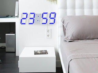 LED-3D-Часы электронные настольные-настенные цифровые. фото 9