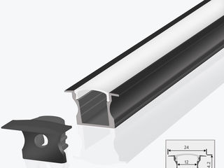 Profil flexibil din aluminiu pentru bandă LED 2-3 metri, panlight, profil LED, banda LED COB foto 11
