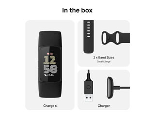 Новый  Fitbit Charge 6, GPS + glonass, Bluetooth, NFC, Черный фото 5