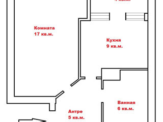 Apartament cu 1 cameră, 41 m², Poșta Veche, Chișinău foto 2