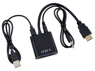 Адаптер HDMI-VGA (новые, гарантия) - Доставка бесплатно! foto 2