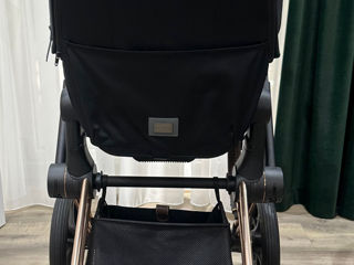 Carucior 3 in 1 Cybex Priam 4.0 Cadru Rose gold, Deep Black foto 6