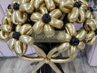 Baloane cu heliu, buchete din flori/ шары с гелием, цветы из шариков foto 5