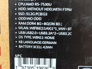 Asus Vivobook 16 Ryzen 5 7530u 16gb 512gb.Новый запечатанный. foto 4