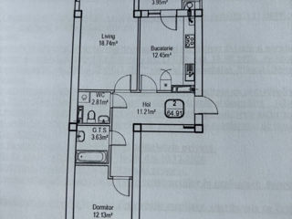 Apartament cu 2 camere, 65 m², Centru, Dumbrava, Chișinău mun. foto 3