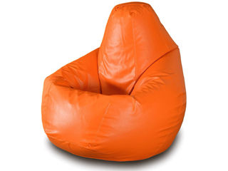 Fotoliu BeanBag Para din Ecopiele marimea L, culoare oranj