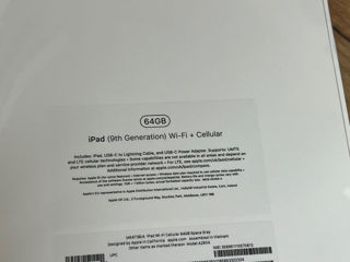 Ipad 9  gen 64gb + 4G sigilat , garantie 12 luni foto 2