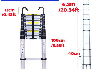 Scara telescopica 5.2 m, 6.2 m foto 3