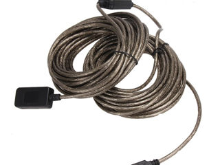 15m / USB 3.0 Удлинительный кабель Мужчина к женщине Активный ретранслятор foto 1