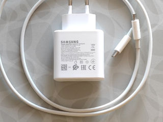 Incarcător alb cu cablu Type-C, Samsung EP-TA 845/45W foto 2