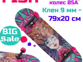 Скейтборд - Fish Skateboards . Penny bord . Ролики . Самокат для трюков. foto 7