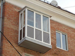 Balcoane din PVC.Ferestre, usi (de intrare,interior,de balcon). Остекление балконов.Окна, двери ПВХ. foto 17