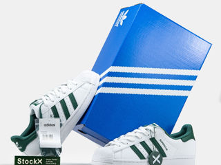 Adidas Superstar White Green Unisex 36-44