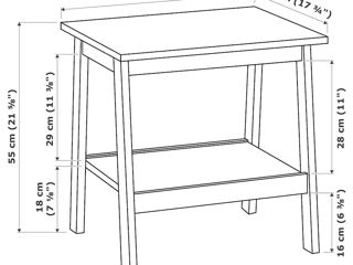 Măsuţa pentru reviste IKEA 55x45 foto 4