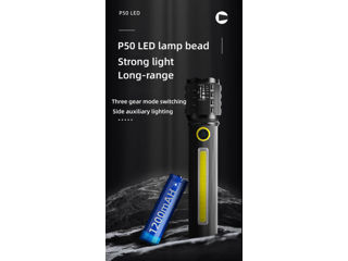 Lanternă compactă fără fir BLG-C72O-P500 Cree XHP50 LED, capacitate de focalizare a fasciculului ZOO foto 5