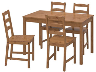 Set Ikea masă cu 4 scaune din lemn foto 2