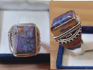 Мужские кольца из серебра 925 и природных камней foto 5