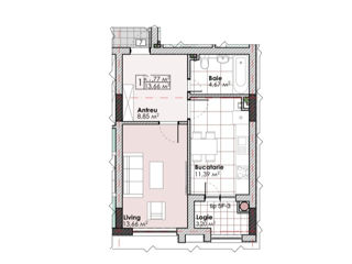 Apartament cu 1 cameră, 44 m², Centru, Dumbrava, Chișinău mun. foto 2