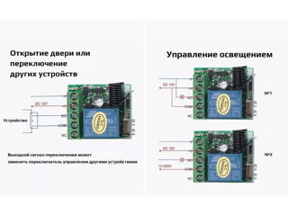 Releu 12V DC 1 canal Telecomandă RF fără fir Comutator Transmițător Receptor Telecomandă 433MHz Rele foto 7