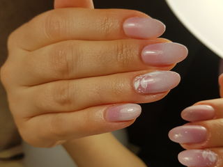 Alungirea unghilor +shellac calitativ /наращивание ногтей : коррекция ;лак-гель    чеканы foto 5