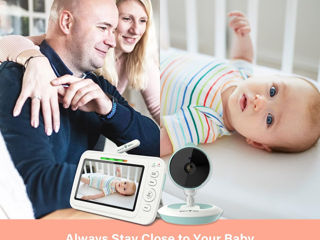 Camera Baby Monitor, 720P Viziune nocturnă cu camere și audio foto 3