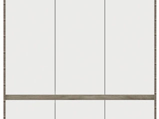 Шкаф Yasen Венера 3Д Дуб Крафт Серый/Белый